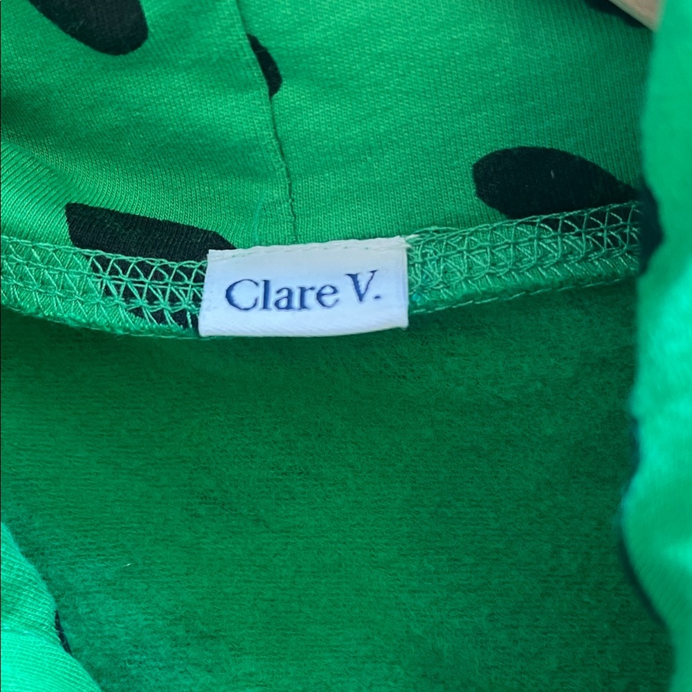 Clare V. Green Cheetah Spotted Hoodie - Picture 12 of 14
